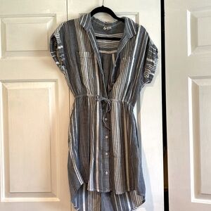 Button Up Striped Dress